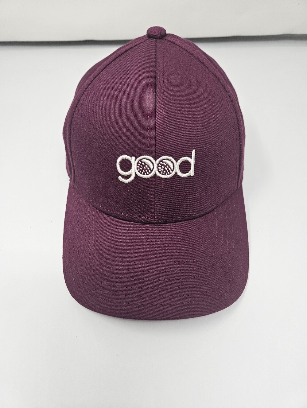 Good Good Embroidered Burgundy Baseball Cap Adjustable Strap Golf Active